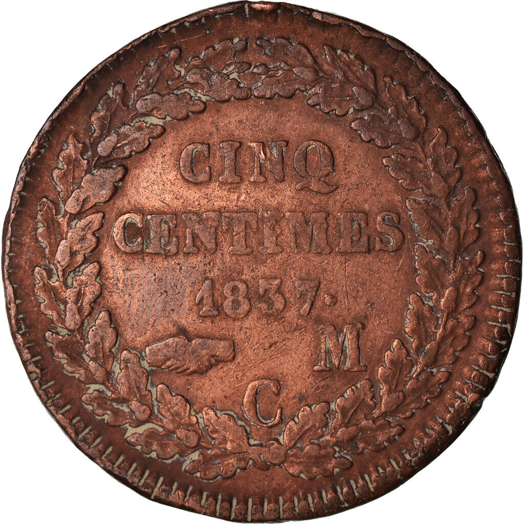 Honore V, 5 Centimes, 1837