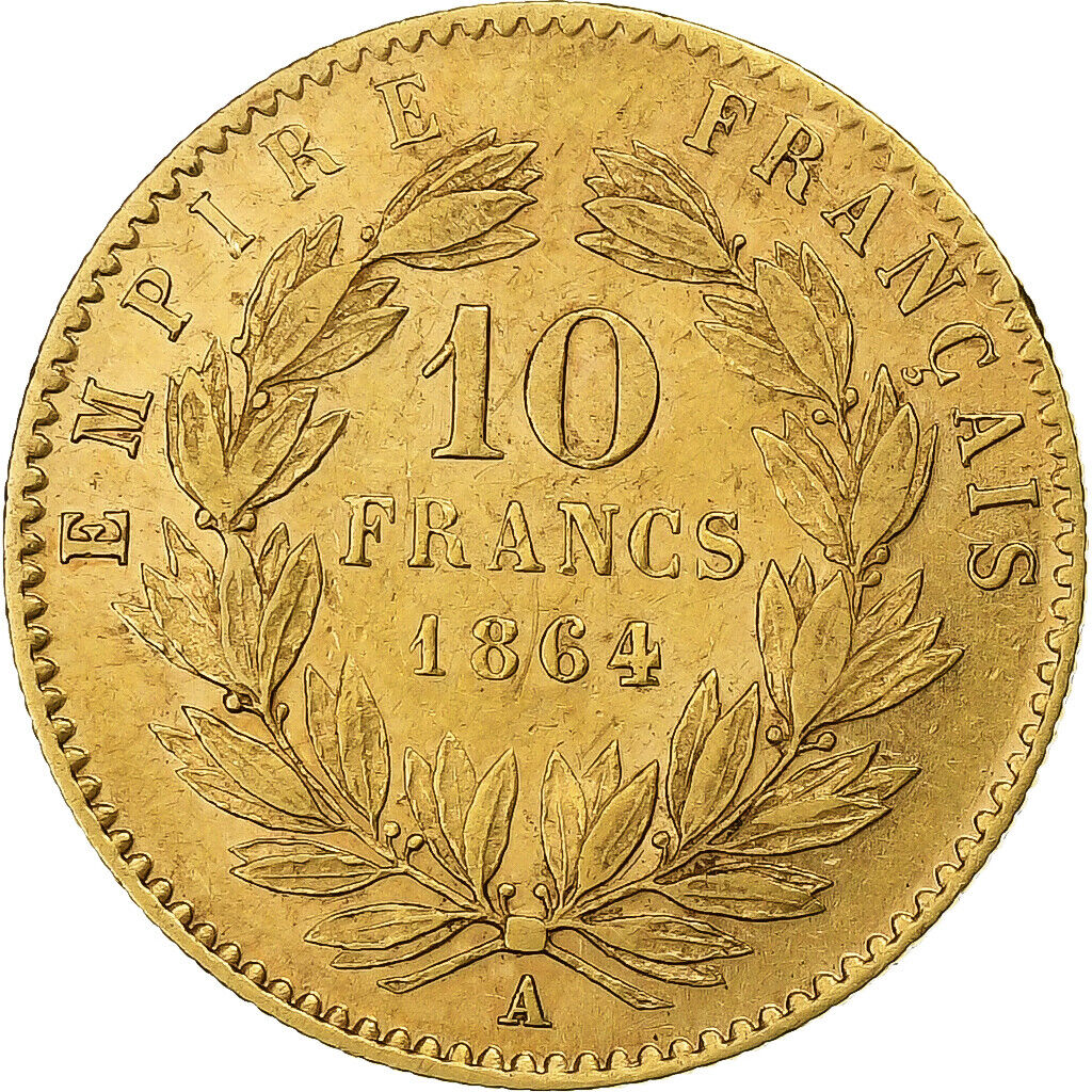 Napoleon III, 10 Francs, 1864
