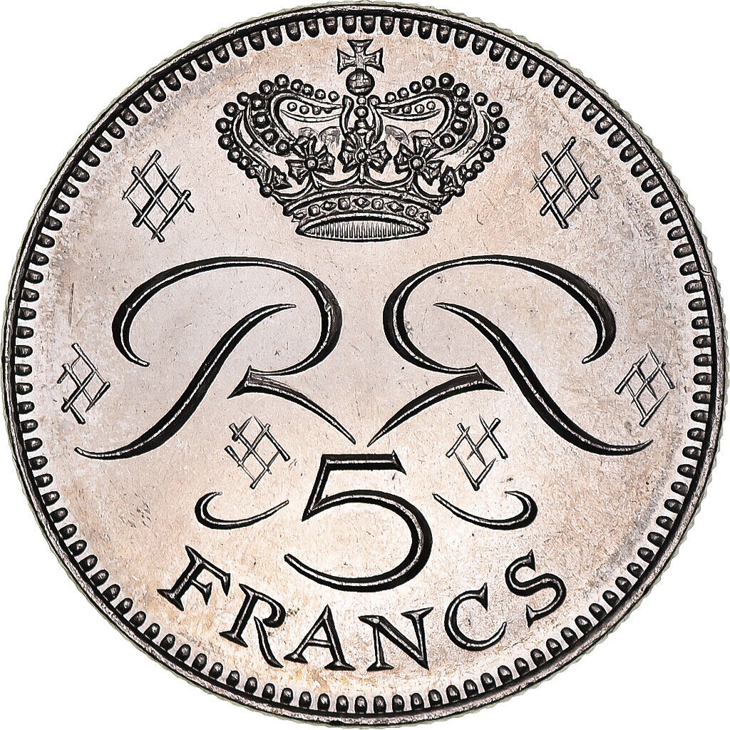 Rainier III, 5 Francs, 1974