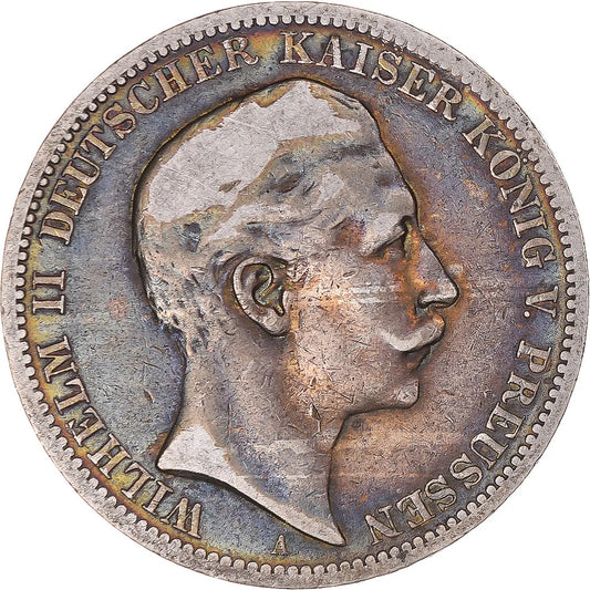 Wilhelm II, 3 Mark, 1909