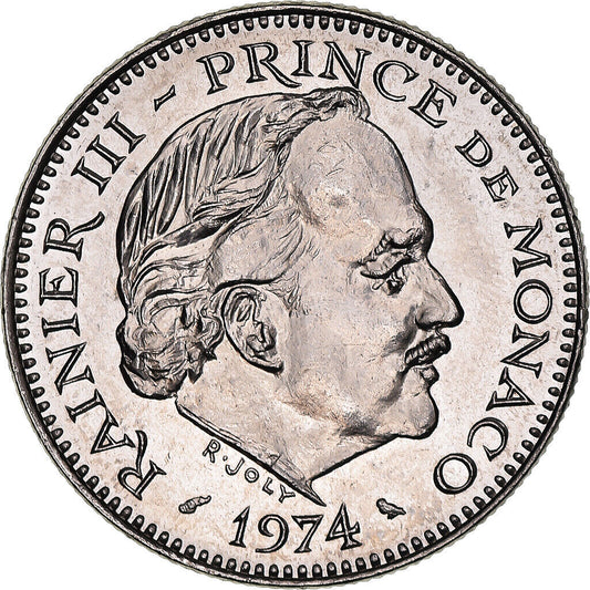 Rainier III, 5 Francs, 1974